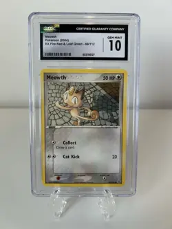 Meowth Pokemon Card 2004 EX Fire Red & Leaf Green CGC 10 GEM MINT (POP 41) - Image 1
