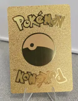 Pokemon Pikachu Mega Altaria Tag Cosplay Poncho Gold Foil Fan Art Collector Card - Image 2