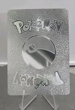 Pokemon Pikachu V 160hp Silver Foil Fan Art Collector Card TCG - Image 2