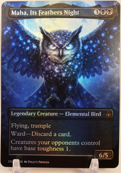 Maha, Its Feathers Night FOIL Proxy Card with Custom Fantasy Art - Image 1