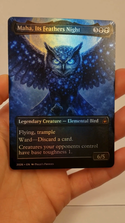 Maha, Its Feathers Night FOIL Proxy Card with Custom Fantasy Art - Image 2