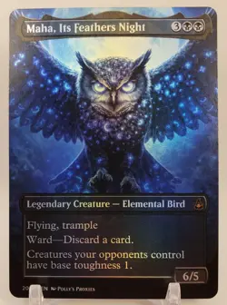 Maha, Its Feathers Night FOIL Proxy Card with Custom Fantasy Art - Image 3