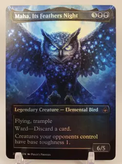 Maha, Its Feathers Night FOIL Proxy Card with Custom Fantasy Art - Image 4