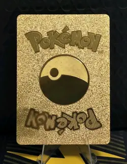 Pokemon Pikachu V 190hp Gold Foil Fan Art Collector Card TCG - Image 2