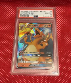 Pokemon Card Charizard GX 9/68 Ultra Rare Hidden Fates PSA 10 GEM MINT - Image 1
