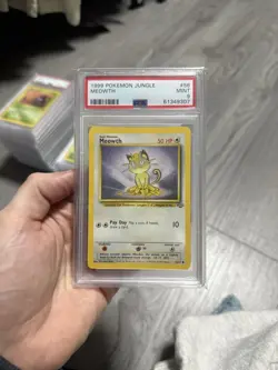 1999 Pokemon Jungle Meowth #56 PSA 9 - Image 1