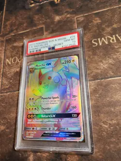 Pokemon Raichu GX Rainbow 75/73 Shining Legends 2017 PSA 10 - Image 2