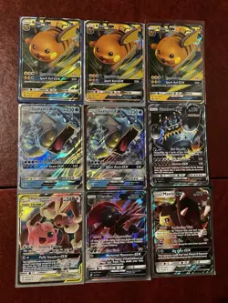 Pokemon TCG GX Lot Of 9 Near Mint - Image 1