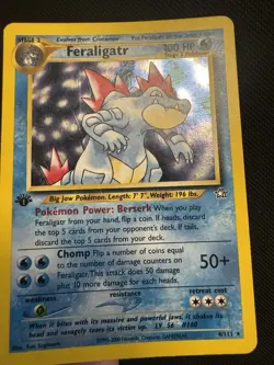 Feraligatr 4/111 Neo Genesis 1st Edition Holo Vintage Pokemon S1 - Image 3