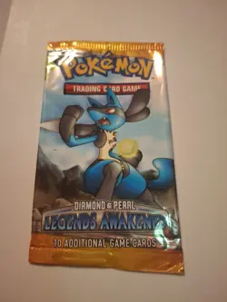 Pokemon TCG Diamond And Pearl Legends Awakened Booster Pack Open/Empty Lucario . - Image 1