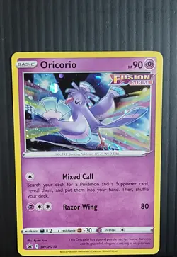 Pokemon TCG Oricorio Black Star Promo SWSH210 Cosmos Holo HD Galaxy Swirl 🍥 - Image 1