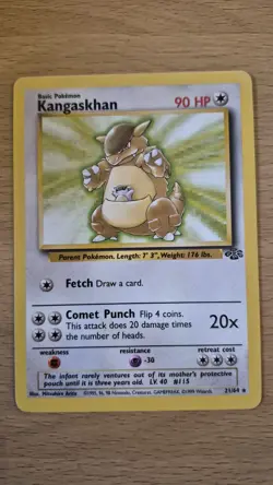 Pokemon TCG Jungle Kangaskhan rare 21/64 Near Mint - Image 3
