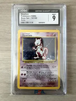 1999 Pokemon Mewtwo CGC 9 Mint Holo #10 Base Set - Image 1