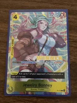 One Piece TCG P-113 EN WINNER JEWELRY BONNEY (Heroines Battle Winner) - Image 1