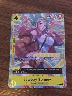 One Piece TCG P-113 EN WINNER JEWELRY BONNEY (Heroines Battle Winner) - Image 2
