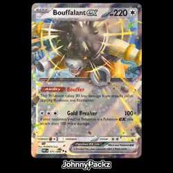 Bouffalant ex 077/086 - 2025 White Flare Double Rare Holo - Pokemon Card (NM) - Image 1