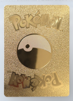 Pokemon Pikachu 90hp Gold Foil Fan Art Collector Card TCG - Image 2