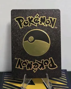 Pokemon Charizard V 220hp Black Vinyl Gold Foil Fan Art Collector Card TCG - Image 2