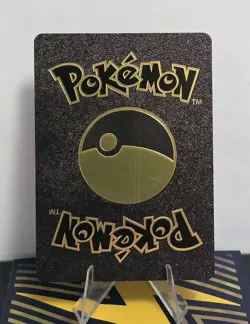Pokemon Mew V 180hp Black Vinyl Gold Foil Fan Art Collector Card TCG - Image 2