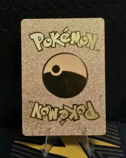 Pokemon Poncho Pikachu Mega Altaria 590hp GOLD Foil Fan Art Collector Card TCG - Image 2
