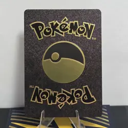 Pokemon Charizard VMAX 350hp Black Vinyl Gold Foil Fan Art Collector Card - Image 2
