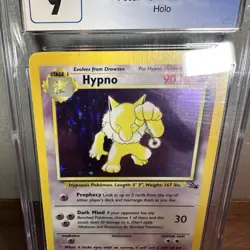 1999 Fossil Hypno 8/62 Holo Pokemon Card CGC 9 Mint Graded Vintage - Image 2