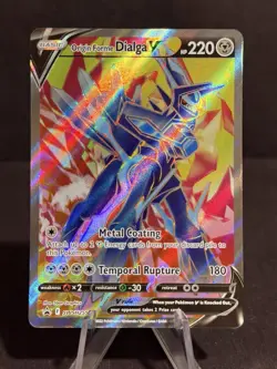 Origin Forme Dialga V SWSH255 NM Promo Full Art Pokemon Card - Image 1