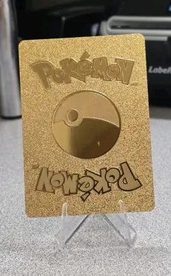 Pokemon Pikachu V 190hp Gold Foil Fan Art Collector Card TCG - Image 2