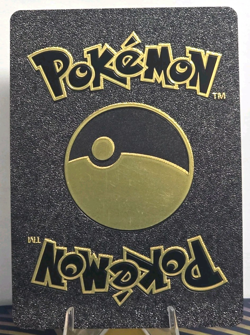 Pokemon Pikachu Mega Rayquaza Tag Cosplay Black Vinyl Gold Foil Fan Art Card TCG - Image 2