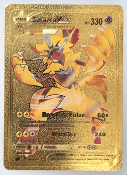 Pokemon Zeraora VMAX 330hp Gold Foil Fan Art Collector Card TCG - Image 1