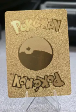 Pokemon Pikachu V 190hp Gold Foil Fan Art Collector Card TCG - Image 2