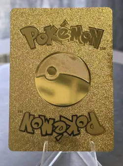 Pokemon Pikachu V 655hp Gold Foil Fan Art Collector Card TCG - Image 2