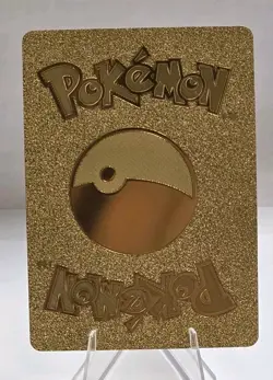 Pokemon Mew V 180hp Gold Foil Fan Art Collector Card TCG - Image 2