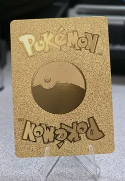 Pokemon Flareon V 210hp Gold Foil Fan Art Collector Card TCG Single Strike - Image 2