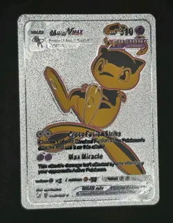 Pokemon Mew VMAX 310hp Silver Foil Fan Art Collector Card - Image 1