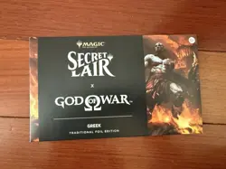 MTG Secret Lair God of War: Greek Playstation Rainbow Foil Edition - New/Sealed - Image 1