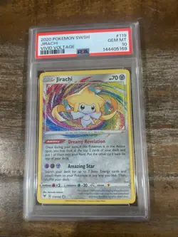 POKEMON 2020 Vivid Voltage JIRACHI #119 PSA 10 Gem Mint Rare Amazing - Image 1