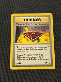 Cinnabar City Gym 113/132 - 1st Edition - Pokemon Gym Challenge - Image 1