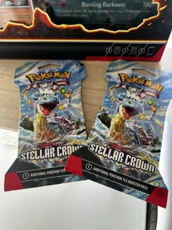 pokemon Charizard EX Special Collection + (2) Stellar Crown Booster packs - Image 3