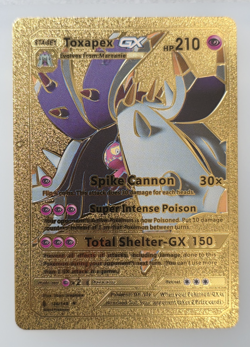 Pokemon Toxapex GX 210hp Gold Foil Fan Art Collector Card TCG - Image 1