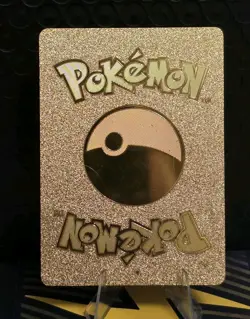 Pokemon Poncho Pikachu Mega Lucario 625hp GOLD Foil Fan Art Collector Card TCG - Image 2