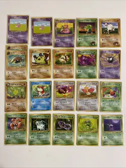Vintage Pokemon 1996 Japanese Lot of 21 Fossil, Jungle, Rocket - Image 1