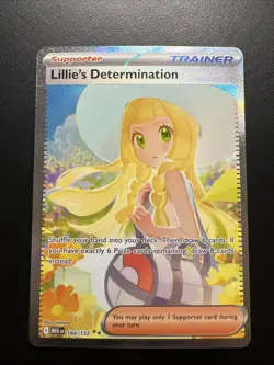 Pokemon Lillie's Determination 184/132 Ultra Rare Mega Evolution Base Set NM - Image 1