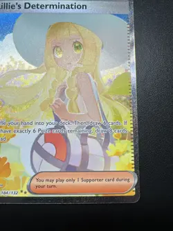 Pokemon Lillie's Determination 184/132 Ultra Rare Mega Evolution Base Set NM - Image 4