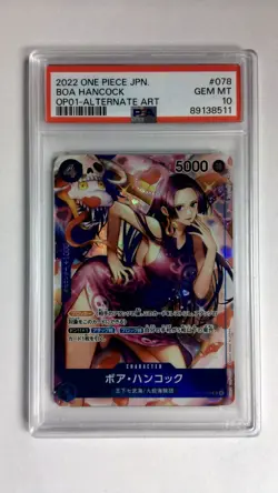 One Piece Boa Hancock Alternate Art OP01-078 Japanese PSA 10 - Image 1