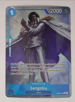 One Piece: The Azures Sea's Seven *SENGOKU* Alt Full Art OP07-046 R Holo Card SP - Image 2