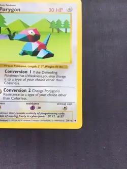 Pokemon Cards: Base Set 1st Edition Uncommon: Porygon 39/102 - Image 4