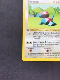 Pokemon Cards: Base Set 1st Edition Uncommon: Porygon 39/102 - Image 5