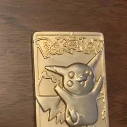 1999 Nintendo Pokemon Pikachu Gold Burger King Card - Image 2