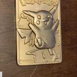 1999 Nintendo Pokemon Pikachu Gold Burger King Card - Image 3